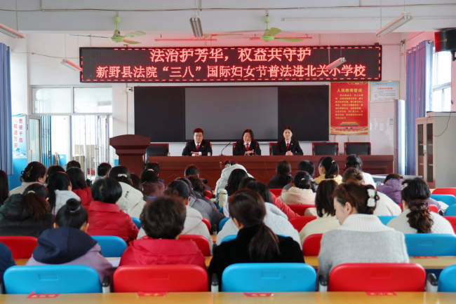 法治春风进校园 守护芳华绽光彩 ——新野县法院开展妇女权益保护普法活动